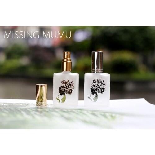 15ML Hot Stamping Frosted Glass Perfume Empty Bottle Silver and Gold Cover 100PCS/LOT
