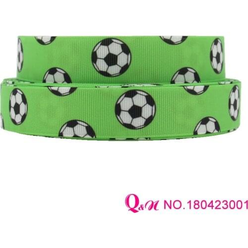 Q&N ribbon 16mm 22mm 25mm 38mm 50mm 75mm sports printed grosgrain ribbon webbing 50yards/roll for hair tie free shipping