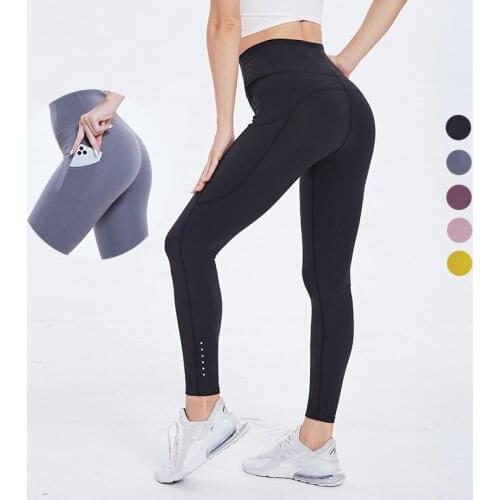 Sexy Women Leggings Gym Squat Proof Push Up Fitness Legging Slim High Waist Leggins Seamless Workout Legging with Pockets