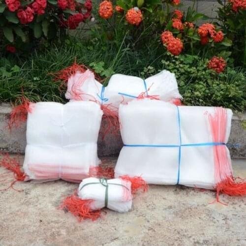 20pcs White Plant Fruit Protect Drawstring Mesh Net Bag Garden Greenhouse Plant Cover Fruit Protection Garden Accessories