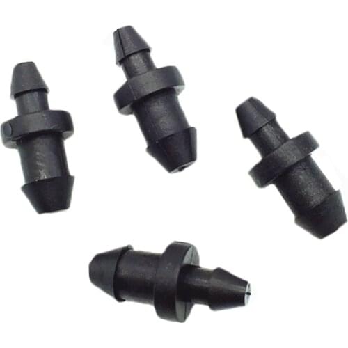 500 Pcs Dual End Cap 1/4 "& 1/8" Hose Connector Drip Irrigation Garden Hose Connector Agriculture Irrigation Connector Riego
