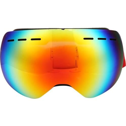 Adults Unisex Outdoor Double Layer Anti-fog Skiing Glasses Wide View Anti-wind Protection Climbing Goggles