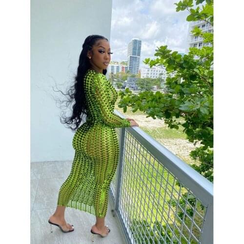 Women Clothing Sexy Dress Fall Winter O-neck Fashion Nightclub Party Dresses Club Outfit Y2k Clothes Streetwear Wholesale Items