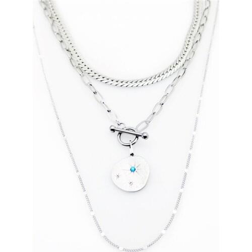 New Multilayer Cuban Link Chains Pendant Necklace Statement Jewelry For 2020 Fashion Words Jewelry Party Gift