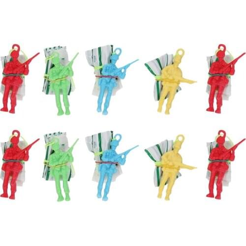 10pcs Man Parachute Toy Hand Throwing Parachute Toy Educational Toys For Kids Random Color