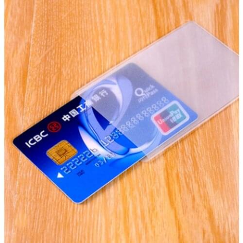 10Pcs Card Holder Waterproof Transparent Plastic Card id Holders Case To Protect Credit Cards Card Protector Cardholder