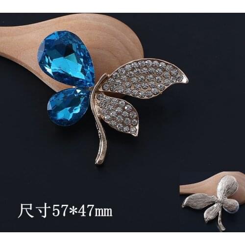 Handmade 3D Alloy sticker for jewelry making diy Crystal Rhinestiones maple shape DIY accessories/pendant/adornment women gift