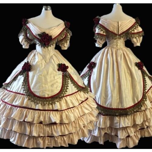 Tailored!Eras 1860s Civil war Southern Belle dress Halloween Cosplay Marie Antoinette Renaissance Gothic Historical dress HL-493