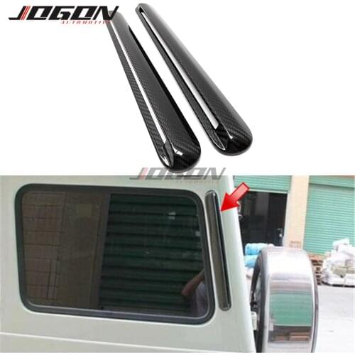 Accessories Real Dry Carbon Fiber "C" Pillar Mouldings Trim Cover For Mercedes-BENZ G class W463A W464 G500 G550 G63 2018