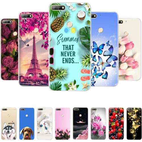 For Huawei Y7 Prime 2018 Case Cover Silicone Bumper For Huawei Nova 2 Lite Phone Case For Huawei Honor 7C Pro LND-L29 Case 5.99"