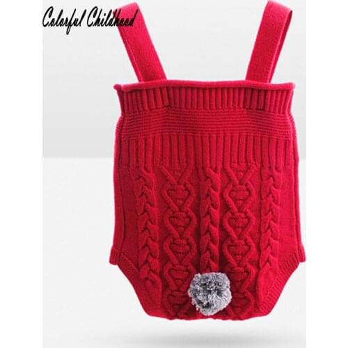 Cartoon terry ball design baby jumpsuit suspender kids cotton knitted overalls toddler girls clothing spring autumn 0-24m