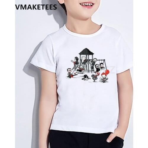Horror Movie Killer Kids T Shirt Cartoon Maniac Park Funny Jason Children Clothes Baby Girls & Boys T shirt,HKP016