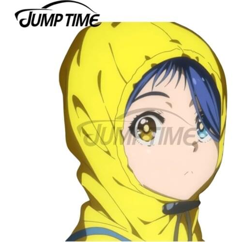 JumpTime 13 x 6.5cm Ai Ohto Chibi Wonder Egg Priority Vinyl Car Stickers Anime Personality Decoration Windshield Windows Decal