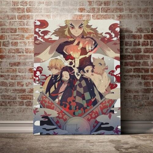 Canvas Painting Wall Art Home Tanjiro Kamado Kimetsu No Yaiba Decor Poster Print Modular Pictures Anime Living Room No Framework