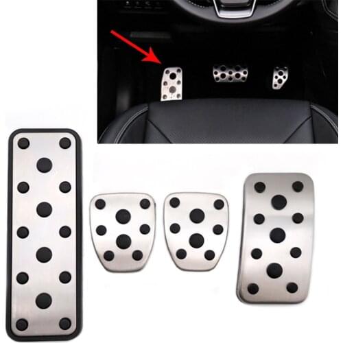 Car MT Foot Gas Fuel Brake Clutch Pedals Cover Kit For Subaru Legacy 2015 2016 2017 2018 2020 & Outback 2014-20 LHD 4pcs/set