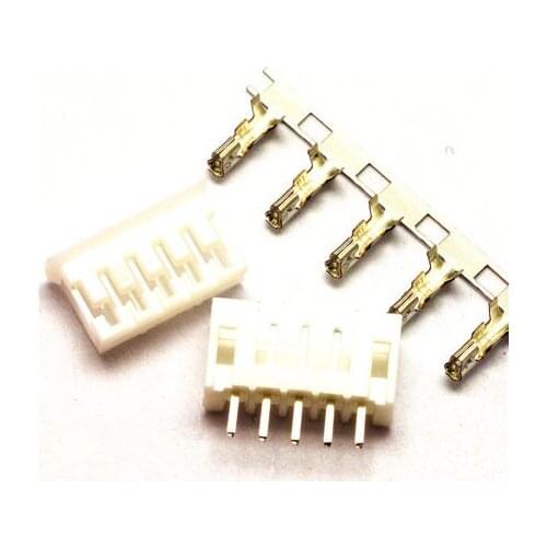 PH2.0 connector 2.0MM connector: plug + straight needle + terminal 5P 100 sets