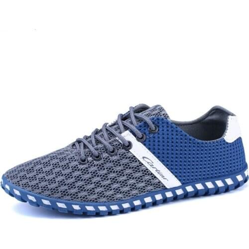 Classic Mesh Men Running Shoes Light Comfortable Sports Shoes Wild Man Flats Casual Shoes Breathable Lace Up Mens Sneakers 2021