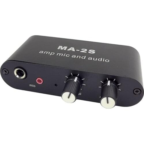 MA-2 6.5mm Dynamic Microphone 3.5mm Condenser Microphone Amplifier Headphone Amplifier Music Audio Preamplifier Mixing Board