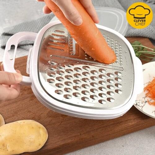 Multi-functional Vegetable Fruits Tool Potatoes Carrot Stainless Steel Silk Cutter Slice Wire Planer Kitchen Artifact Bring Box