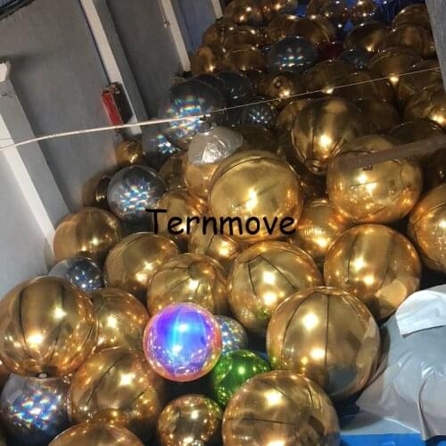 Inflatable mirror balloon/ball Outdoor Durable Custom giant PVC inflatable christmas ornaments ball
