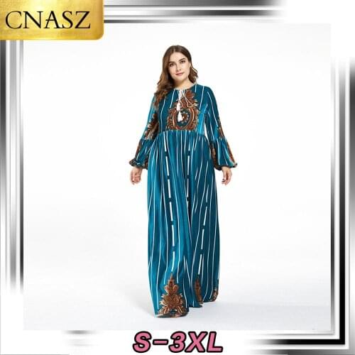 New Fashion High Elegant Printing Womens Plus Size Womens New Winter Velvet Long Sleeve Dress Ladies Vintage Good Quality Dress
