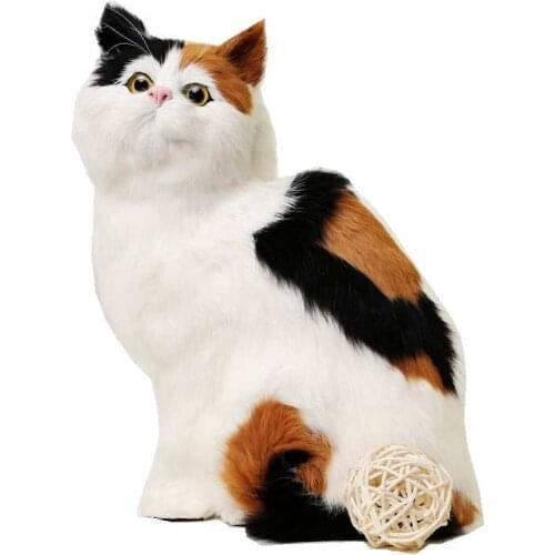 New Simulation Cat Ornaments Home Decorations Animal Models Pet Cats for Children Birthday Gifts 19x14x26cm DY80049