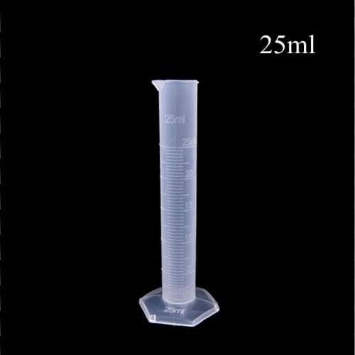 25ml Plastic Graduated Measuring Cylinder Transparent Chemistry Laboratory Measure School Laboratory Cylinder Wholesale