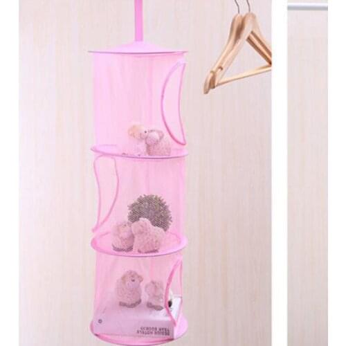 New Hanging Basket Quality Breathable Bag Cabinet Hanging Basket Mesh Hanging Cage Folding Three-Layer Underwear Drying Basket