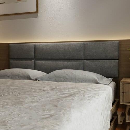Nordic cloth anti-collision bag sofa around tatami bed head against back cushion modern simple wall self-adhesive pillow