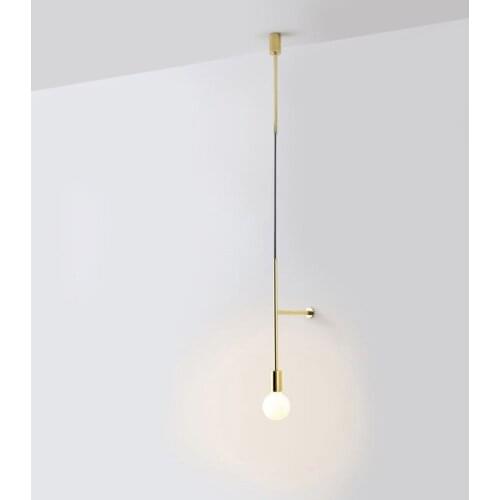 Nordic gold simple wall lamp study bedroom bedside led modern personalized line art exhibition hall wall lamp