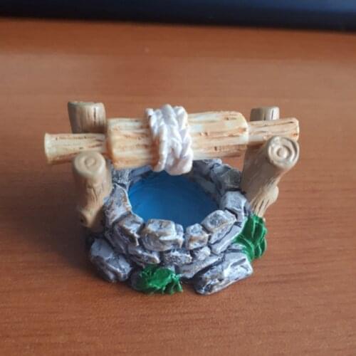 Fairy Garden Mini Water Well Bridge Animail Figurines Miniature Craft Bridge House Pouch Mushroom DIY Ornament Garden Decor