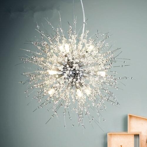 Modern Crystal Chandelier Chrome Golden vanity suspension Chandelier Hanging LED Lighting lustre for Living Room Business Club