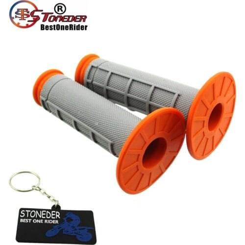 STONEDER Orange Handle Grips For CRF50 XR50 SSR YCF IMR Atomik Thumpstar BSE Apollo Kayo Stomp DHZ GPX Braaap Taotao Coolster