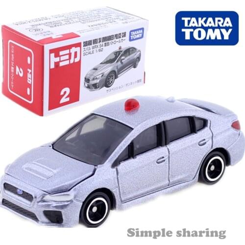 Takara Tomy Tomica NO. 2 Subaru Wrx S4 Unmarked Police Car 1/62 SCALE AUTO Super Motors Vehicle Diecast Metal Model New Toys