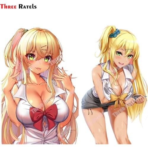 Three Ratels B203 Okazaki Miku Gal Gohan Anime Stickers For Passat B5 Car Accessory Auto Decoration Decals Vinyl Material