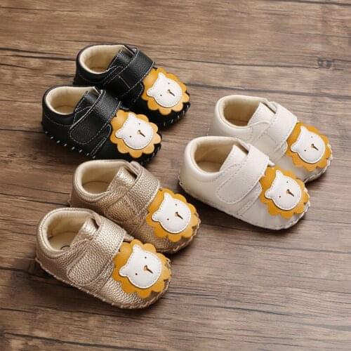 Toddler shoes spring and autumn men and women baby rubber bottom non-slip cute little lion pattern baby shoes