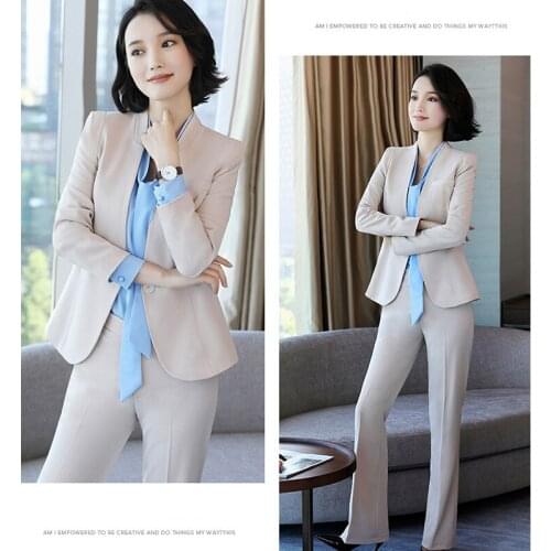 Fashion Small Suit Women New Professional Two Piece Set Slim Ladies Pants Suit Business Executive Tooling Clothes Spring Autumn