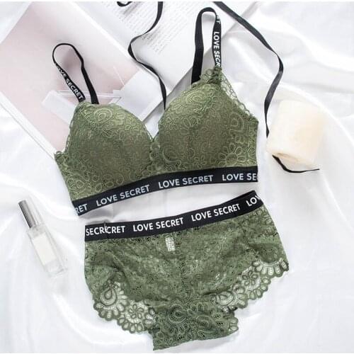 1PC Lace Bra Sets Women Seamless Bra Ultrathin Panties Padded Bralette Lingerie Soft Briefs Womens Underwear Set Underwear set