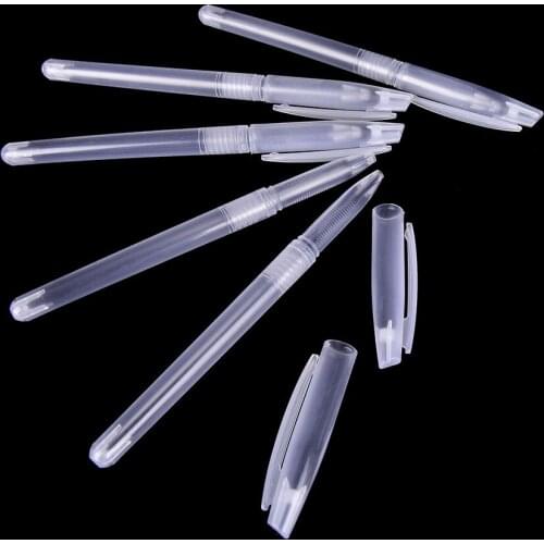 10pcs Gel Pen Shell Ballpoint Pen Shell Transparent Pen Cover Clear Pen Simple Styple Pen School Stationary Office Supplies
