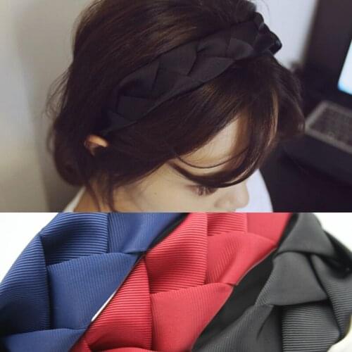 Style Simple Temperament Fashion Fabric Woven Broad-side Hair Accessories for Women Headwear