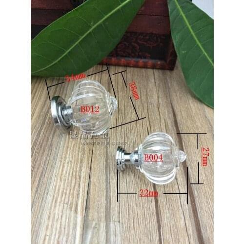 20 / pack Bedside cabinet drawer handle Transparent acrylic crystal pulling hole Crystal handle Get screw wholesale