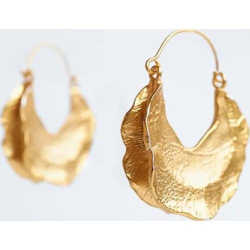 2021 New Gold Color Earrings For Women Multiple Trendy Round Geometric Drop Statement Earring Fashion Party Jewelry Gift