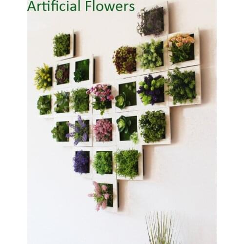 3D Handmade Artificial Flowers for Decorations Photo Frame Wall Hanging Fake Flowers Succulent Plant Home Decor