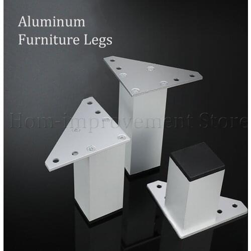 4 Pcs 60-120mm Metal Furniture Legs Aluminum Alloy Furniture Legs for TV Stand Cabinet Bed Sofa Office Table Cabinet Legs