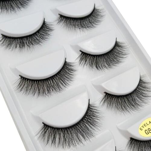 5 Pairs Mink Eyelashes False Eyelashes Volumr False Lashes 3D Makeup Lashes 3D Lashes Mink Faux Cils Cilios Fluffy Fake Lashes