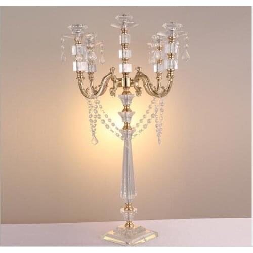 75 cm Tall Wedding Crystal candelabras Wedding Centerpiece candlestick aisle road lead Event props