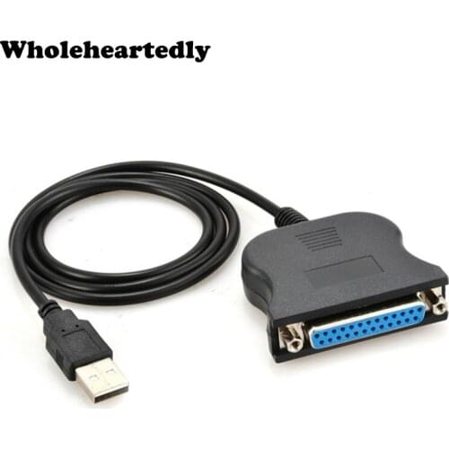80cm USB To 25 Pin DB25 Female IEEE 1284 Parallel Printer LPT Adapter Print Converter Cable Win98/ 2000/ XP/ VISTA/ Win 7