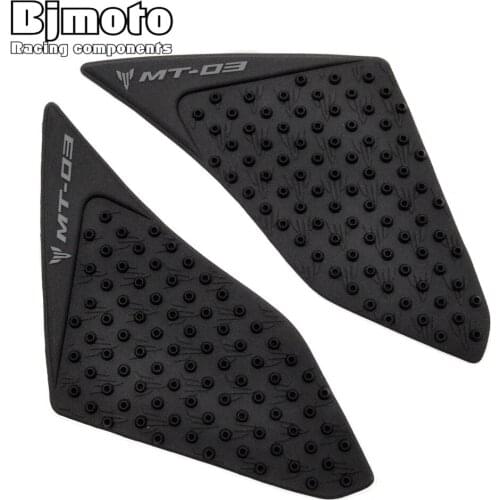 BJMOTO MT03 MT 03 Motorcycle Tank Pad Protector Sticker Decal Gas Fuel Knee Grip Traction Side For Yamaha MT-03 2015-2018