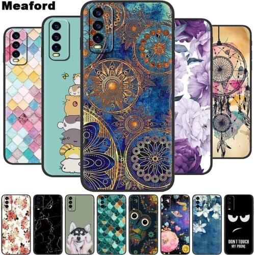For Vivo Y20 2020 Y12S Case TPU Soft Phone Cover for Vivo Y20i Case Black Silicon Bumper for Vivo Y20S Y20i Y20 Y 20 Phone Cases