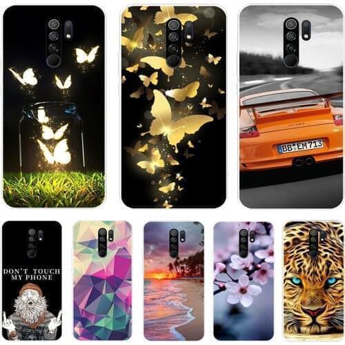 Cover For Xiaomi Redmi 9 Case Cat Flower Animal Cover Silicone Case For Redmi 9 redmi9 Cover Bumper Shockproof Phone Case Coque